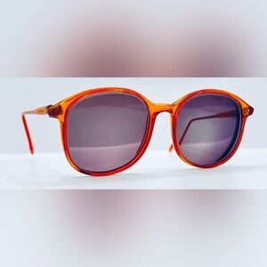 Vintage Anthony Martin Bergen 08 Brown Oval Sunglasses Frames Only